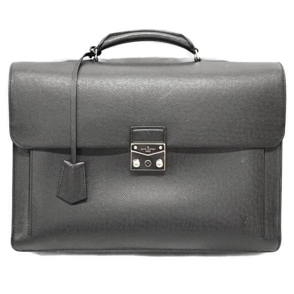 Louis Vuitton Associé Cartable 2 Bag Taiga Leather Noir Black - Picture 1 of 14